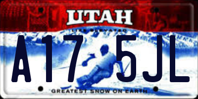UT license plate A175JL