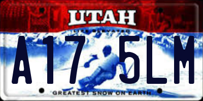 UT license plate A175LM