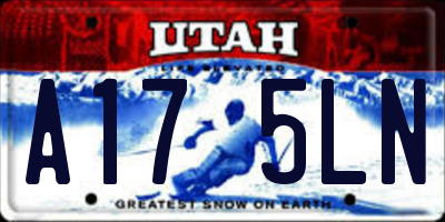 UT license plate A175LN