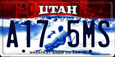 UT license plate A175MS