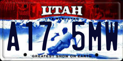 UT license plate A175MW