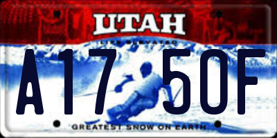 UT license plate A175OF