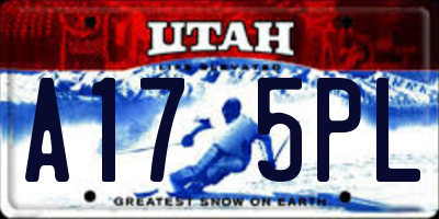 UT license plate A175PL
