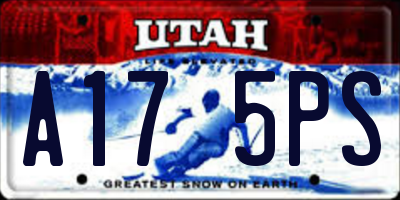 UT license plate A175PS