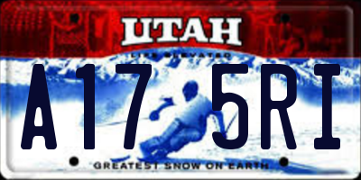 UT license plate A175RI
