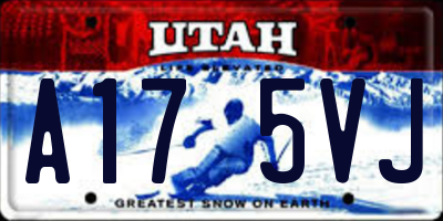 UT license plate A175VJ