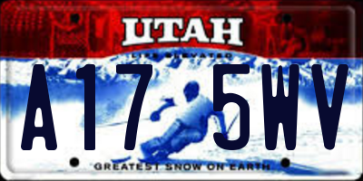 UT license plate A175WV
