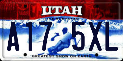 UT license plate A175XL