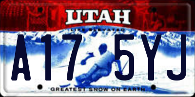 UT license plate A175YJ