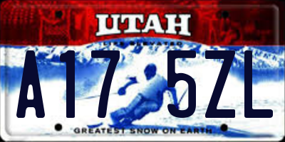 UT license plate A175ZL