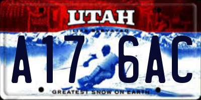 UT license plate A176AC