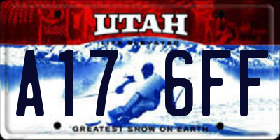 UT license plate A176FF