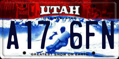 UT license plate A176FN