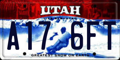 UT license plate A176FT