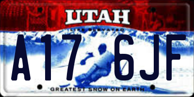 UT license plate A176JF