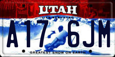 UT license plate A176JM