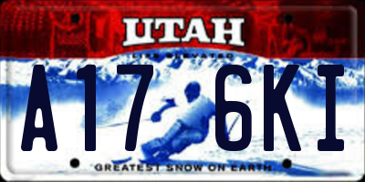 UT license plate A176KI