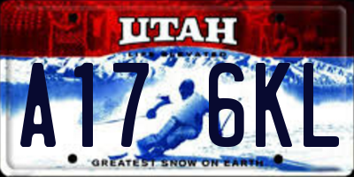 UT license plate A176KL