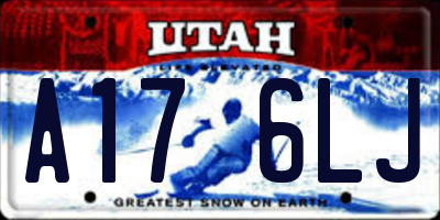 UT license plate A176LJ