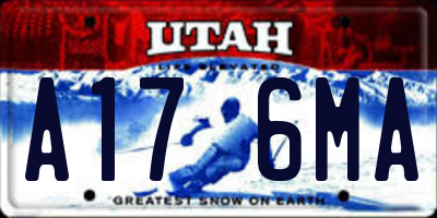 UT license plate A176MA