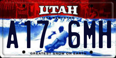 UT license plate A176MH