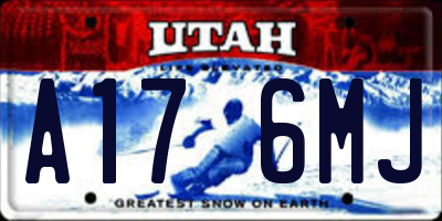 UT license plate A176MJ