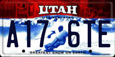 UT license plate A176TE