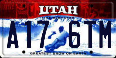 UT license plate A176TM