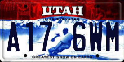 UT license plate A176WM