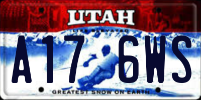 UT license plate A176WS