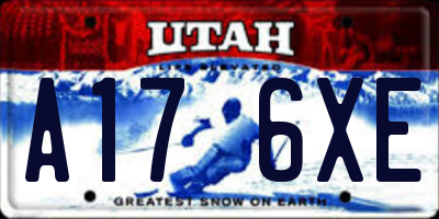 UT license plate A176XE
