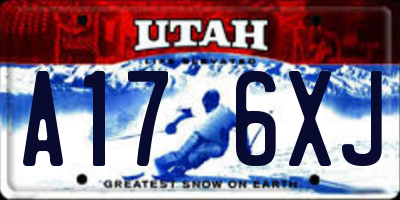 UT license plate A176XJ
