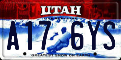 UT license plate A176YS