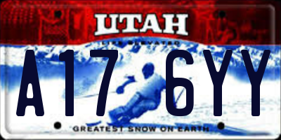 UT license plate A176YY