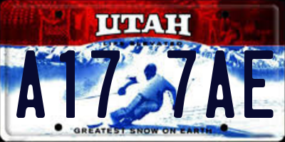 UT license plate A177AE
