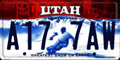 UT license plate A177AW