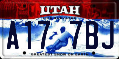 UT license plate A177BJ