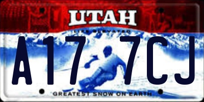 UT license plate A177CJ
