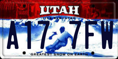 UT license plate A177FW