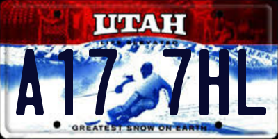 UT license plate A177HL