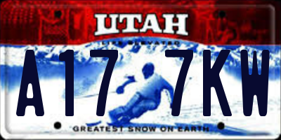 UT license plate A177KW