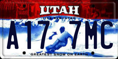UT license plate A177MC
