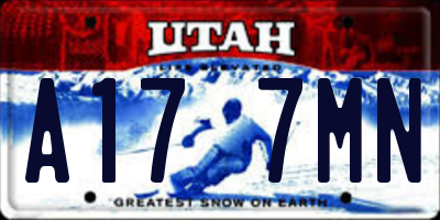 UT license plate A177MN