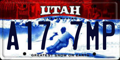 UT license plate A177MP