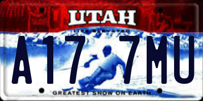 UT license plate A177MU