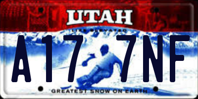 UT license plate A177NF