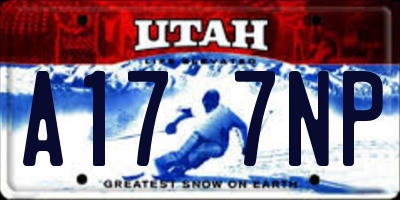 UT license plate A177NP