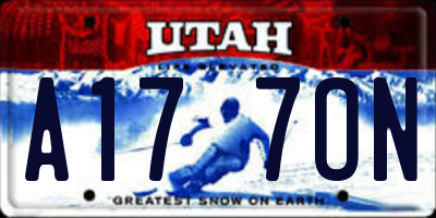 UT license plate A177ON
