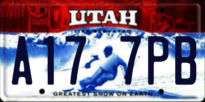 UT license plate A177PB