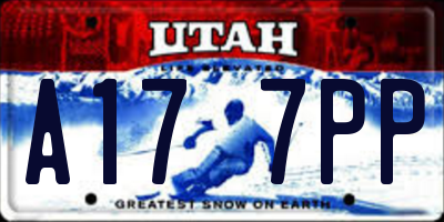UT license plate A177PP